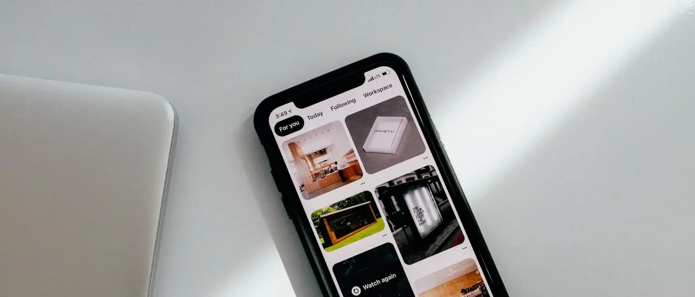 Social media feed on a smartphone for social media marketing services