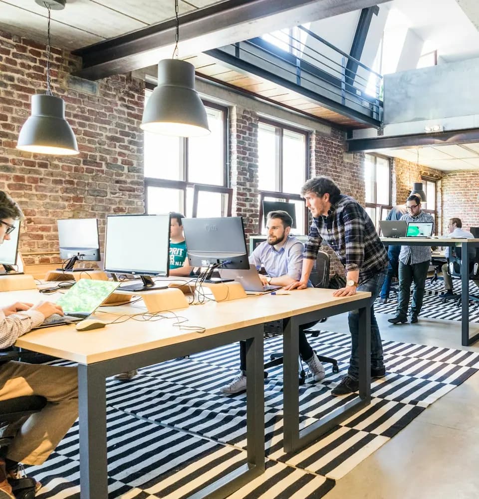 Open-plan startup office representing startup PR agency
