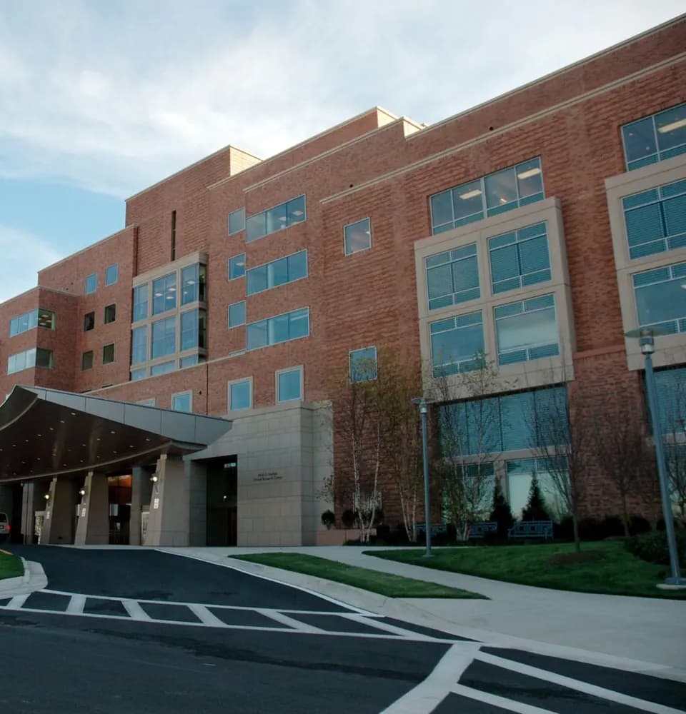 Modern hospital building representing healthcare SEO